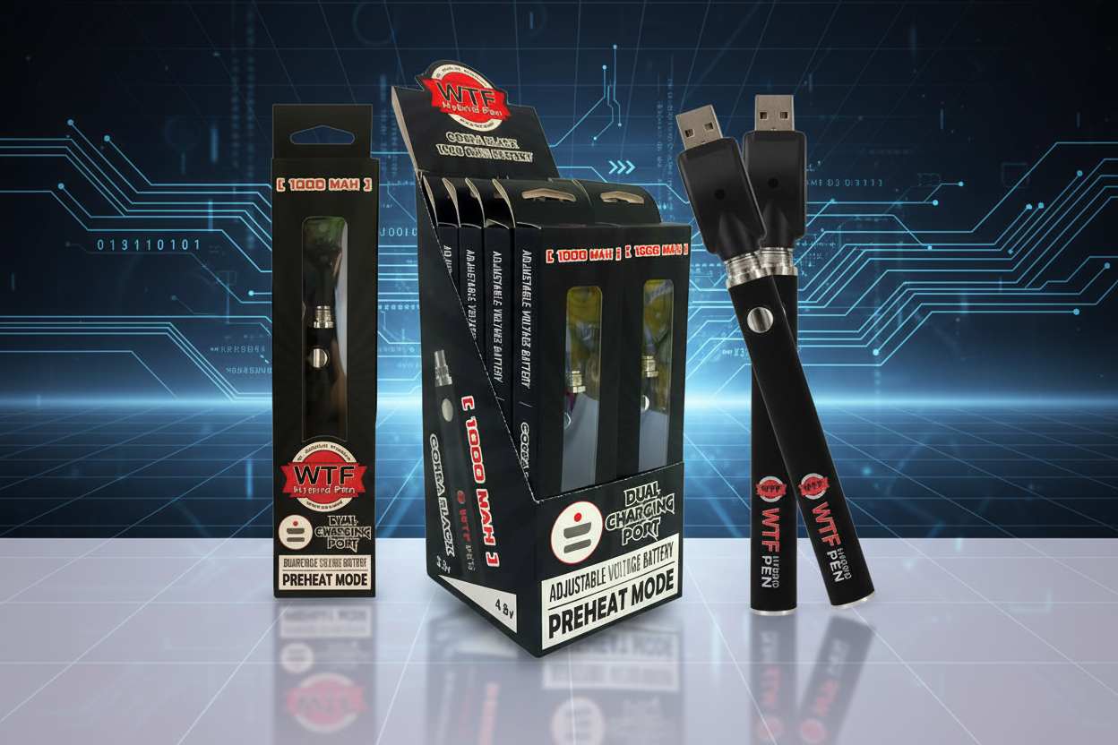 WTF 510 THREAD BATTERY- BLACK COLOR