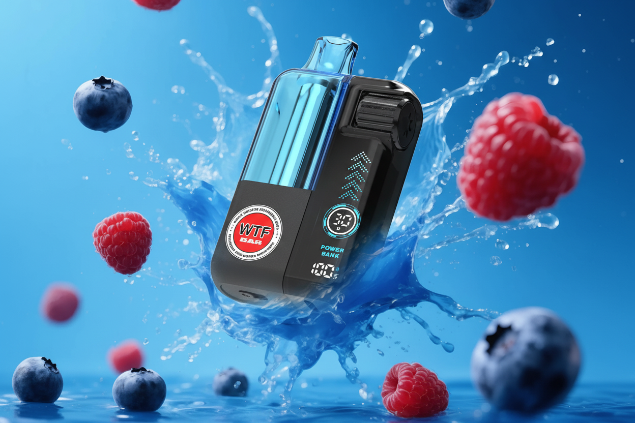 WTF BAR DISPOSABLE 40K PUFFS-BLUE RAZZ ICE