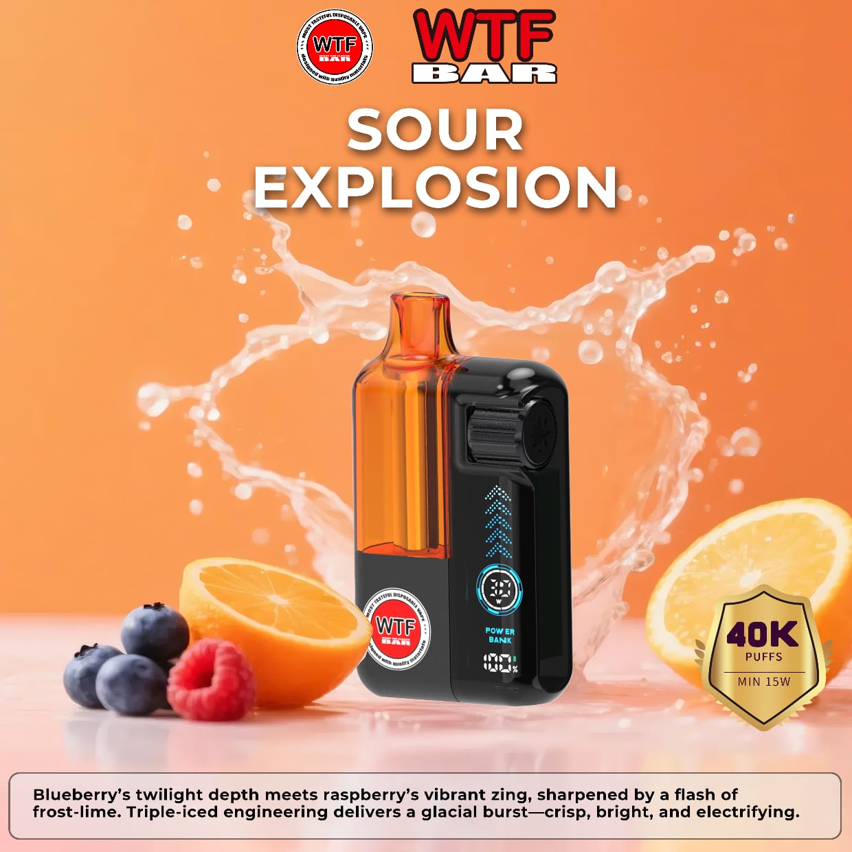 WTF BAR DISPOSABLE 40K- SOUR EXPLOSION