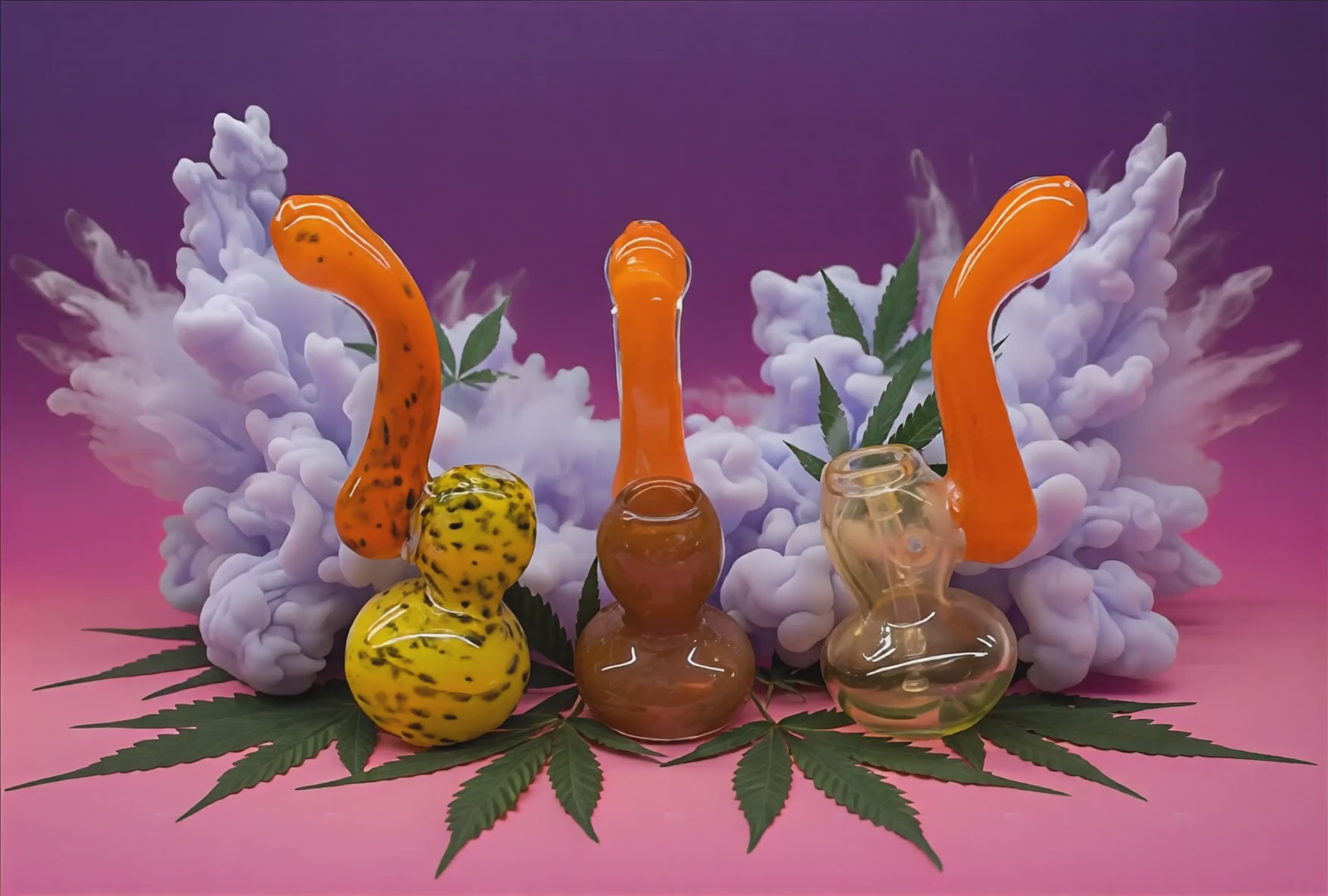 WTF GLASS BUBBLER- B1- 6 INCHES