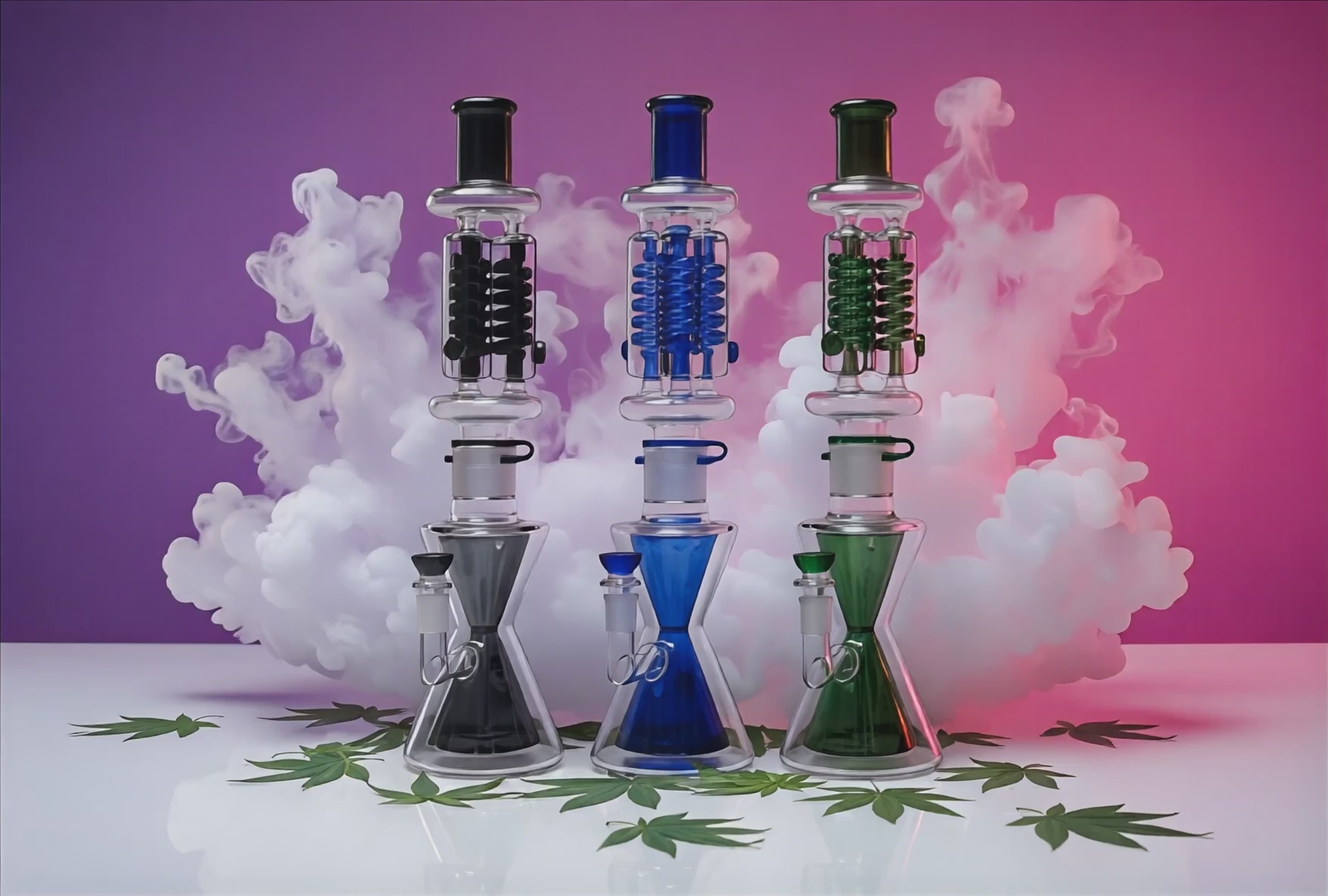 WTF BONGS-17 Inches Glycerin Bong with Triple Freezable Coil Assorted colors